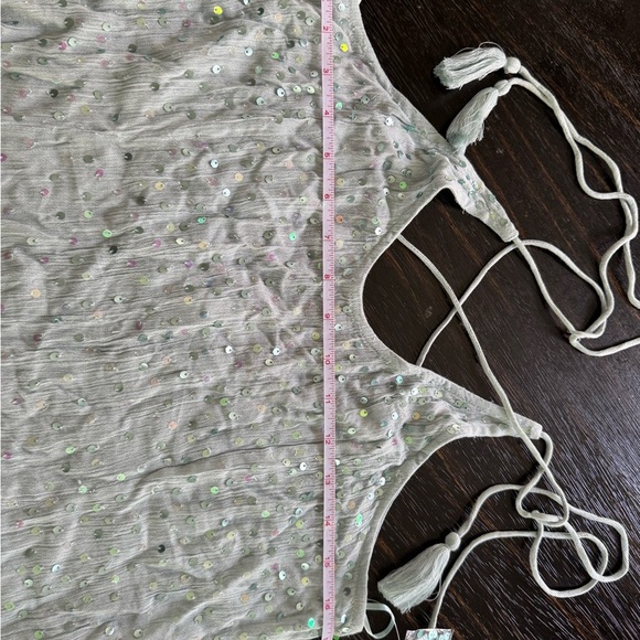 Intimately Free People Dress Womens Just Watch Me Slip Sequin Halter - Picture 7 of 9